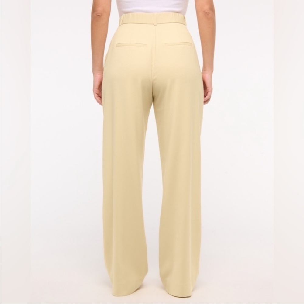 ABERCROMBIE sloane tailored wide leg pant high rise butter yellow size 32 - Picture 2 of 12